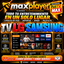 Imagen de 3 Dispos IPTV+MAX PLAYER (TV SAMSUNG y LG x 1 MES)
