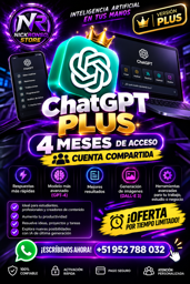 Imagen de 🌍 ChatGPT PLUS  x 4 meses  /Renovable/ Garantia de 15 dias 🔥 
