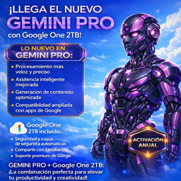 Imagen de GEMINIPRO+GOOGLEONE2TB+FLOW V.+VEO3.1(12MESES)