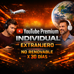 Imagen de 🌎YOUTUBE PREMIUM EXTRANJERO INDIVIDUAL ( NO RENOVABLE)