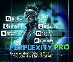 Imagen de PERPLEXITY PRO 1 MES A TU PROPIO CORREO.