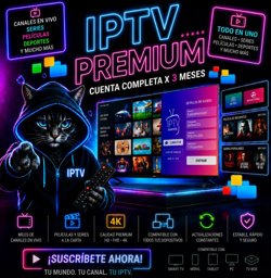 Imagen de IPTV PREMIUM CUENTA COMPLETA X 3 MESES