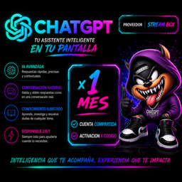 Imagen de CHAT GPT PLUS x 1 MES COMPARTIDO
