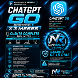 Imagen de 🔎CHATGPT GO X 3 MESES CUENTA COMPLETA/ GARANTIA DE 15 DIAS