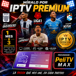 Imagen de  IPTV PREMIUM 3 DISP x 1 MES