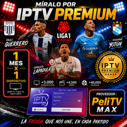 Imagen de IPTV PREMIUM x 1 DISPO x 1 MES