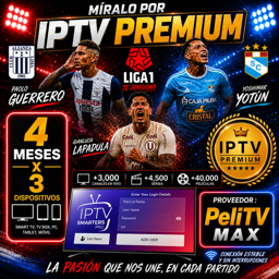Imagen de IPTV PREMIUM 4 MESES (PROMO MUNDIAL)
