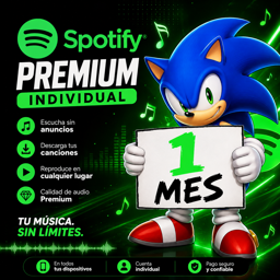 Imagen de SPOTIFY PREMIUM INDIVIDUAL X 1 MES