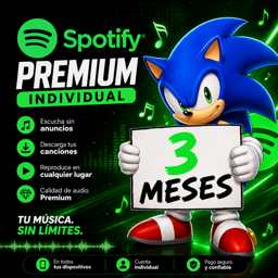 Imagen de SPOTIFY PREMIUM INDIVIDUAL A TU PROPIO CORREO X 3 MESES