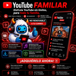 Imagen de YOUTUBE FAMILIAR - X1 MES
